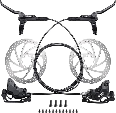 TOBWOLF Upgrade Four‑Piston MTB Hydraulic Disc Brake Set (160mm)
